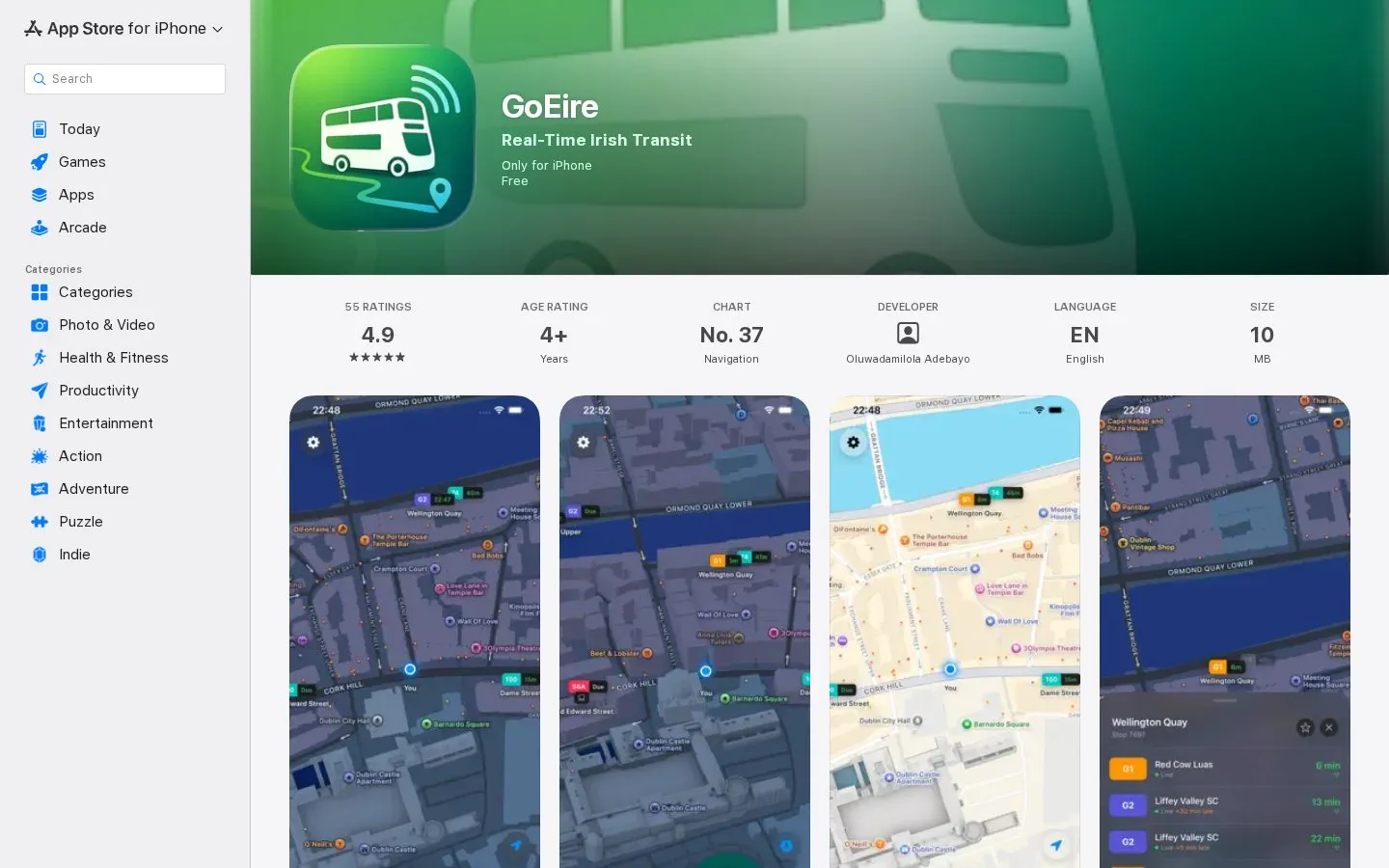 GoEire homepage