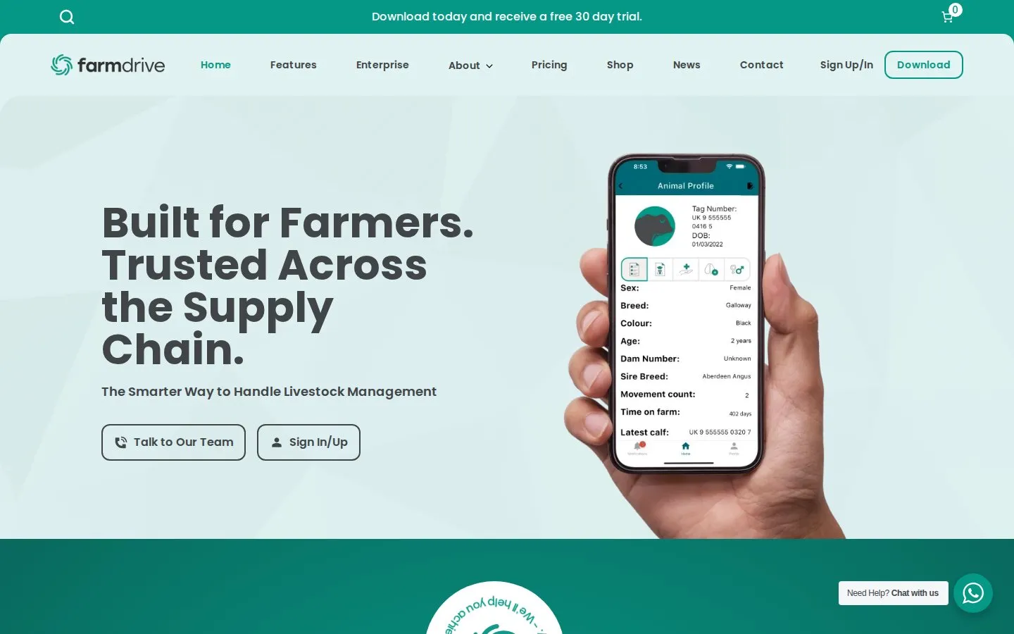 Farmdrive homepage