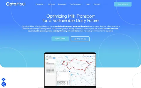 OptaHaul homepage preview