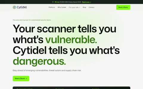 Cytidel homepage preview