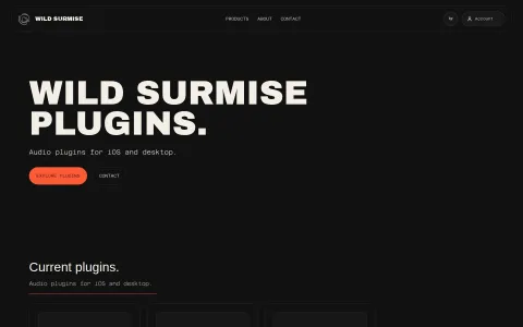 Wild Surmise homepage preview