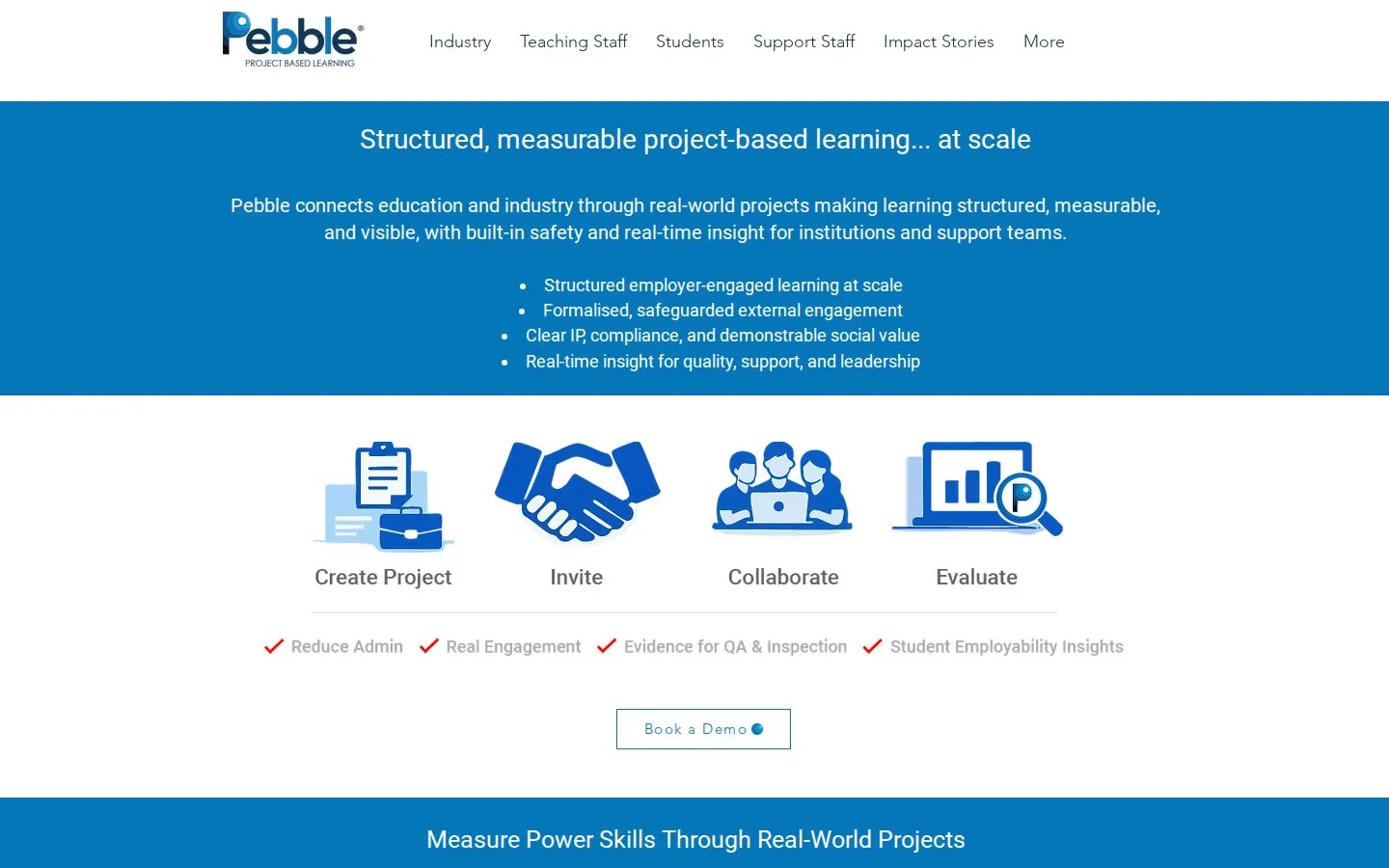 Pebble homepage