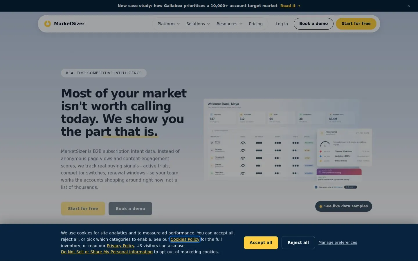 MarketSizer homepage