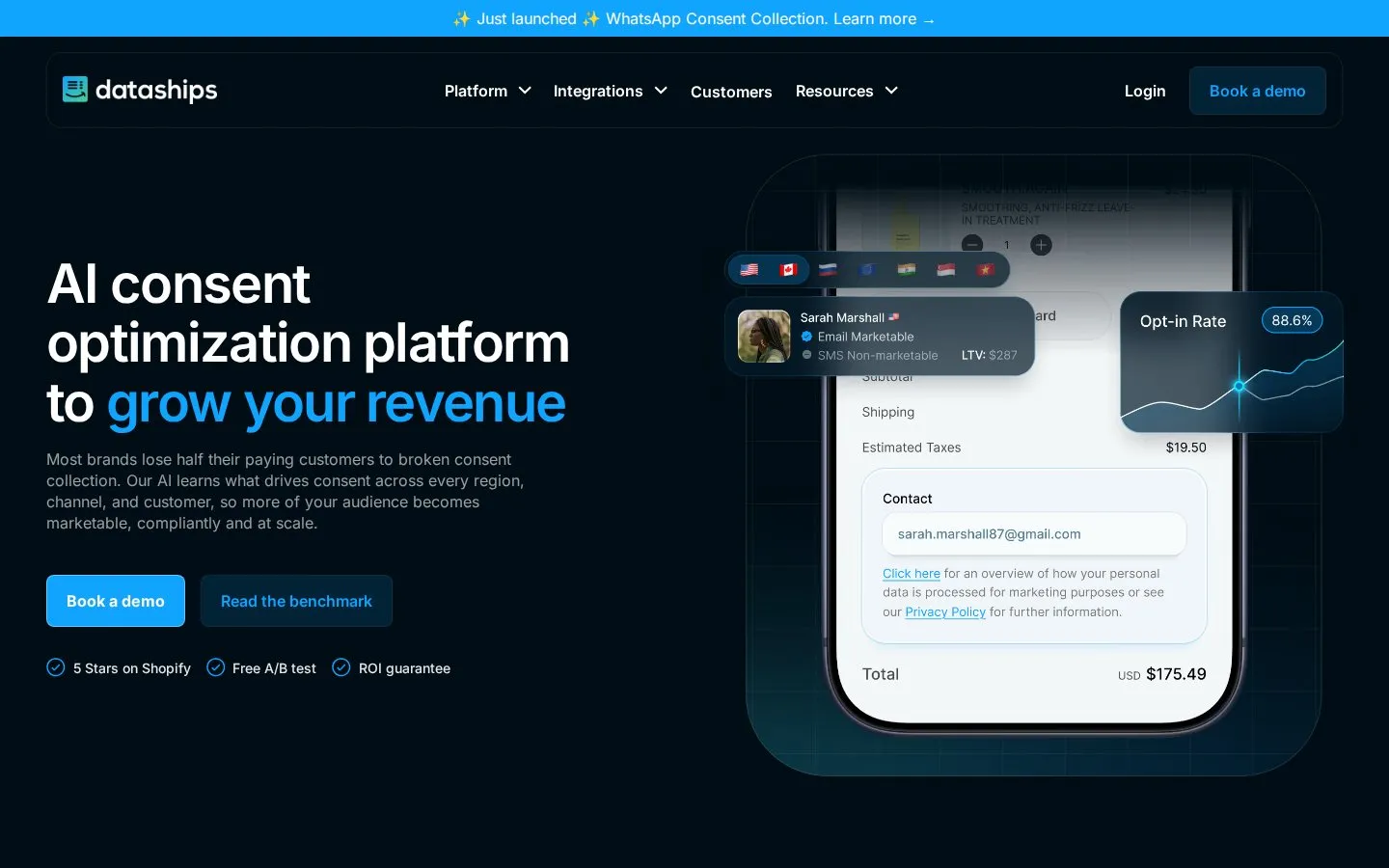Dataships homepage